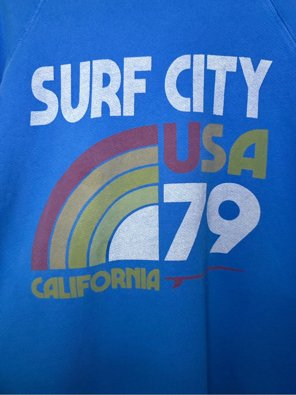 Retro Brand x Free People Surf City USA 79 Blue Sweatshirt - XL - Picture 6 of 7